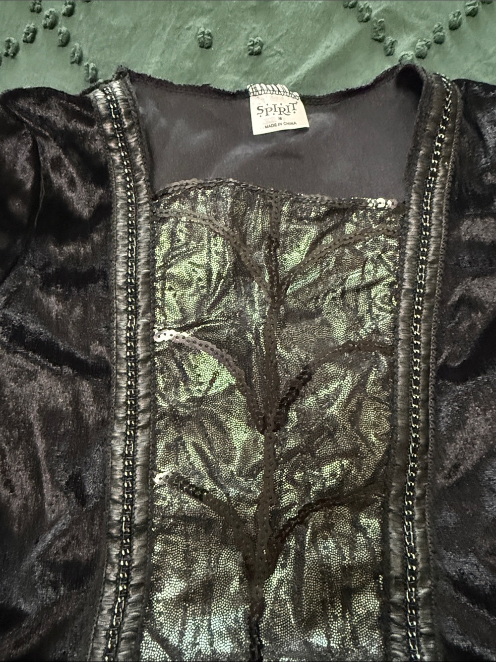 SPIRIT Halloween Kids Black and Silver Witch Costume Dress - Picture 5 of 10